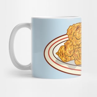 Fried chicken cartoon illustration Mug